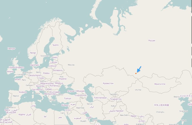 Location of Gorno-Altaysk - Southern Siberia.